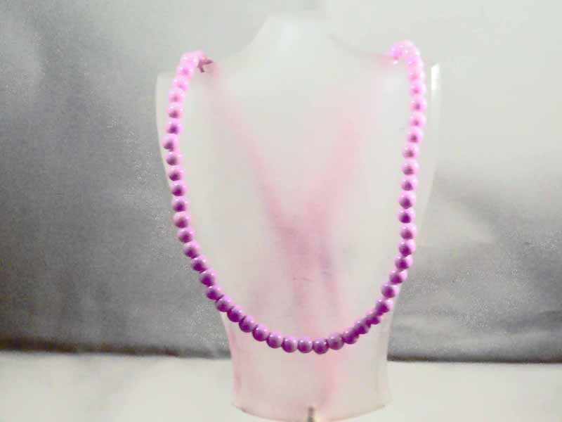 Light Violet Pearl  Beaded Necklace